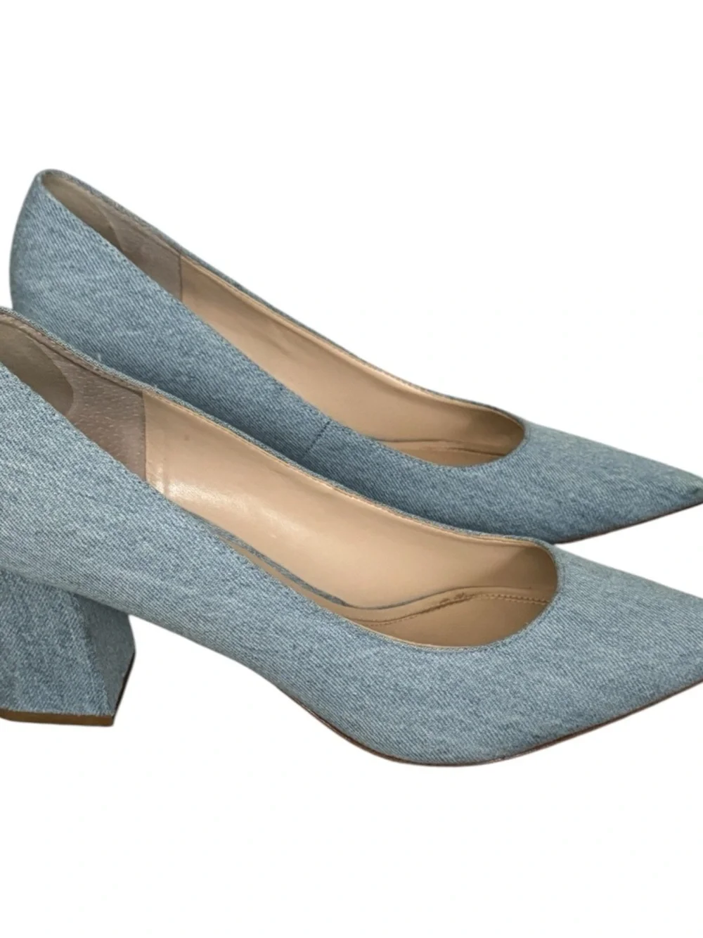 Marc Fisher Womens
Zala Pump Size 11 Light Blue Denim Pointed
Block Heel Shoe - Picture 2 of 8